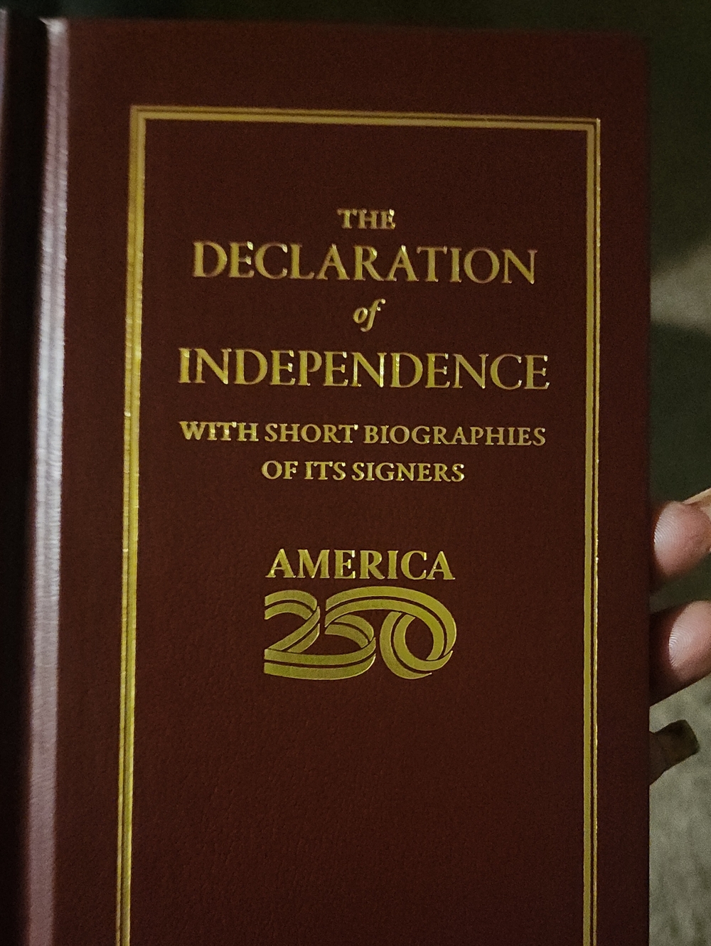 The Declaration of Independence Hardcover 250